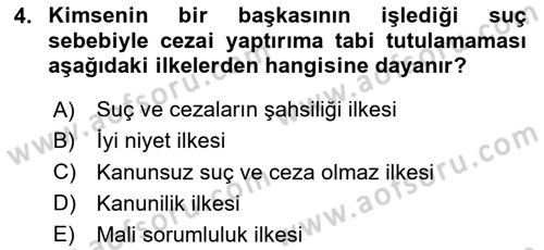 Kamu Personel Hukuku Dersi 2025 - 2026 Yılı (Final) Dönem Sonu Sınav Soruları 4. Soru