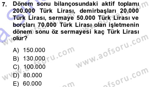 Özel Vergi Hukuku 1 Dersi 2013 - 2014 Yılı (Vize) Ara Sınav Soruları 7. Soru