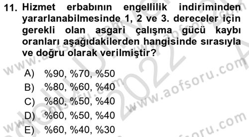 Özel Vergi Hukuku 1 Dersi Ara Sınavı Deneme Sınav Soruları 11. Soru