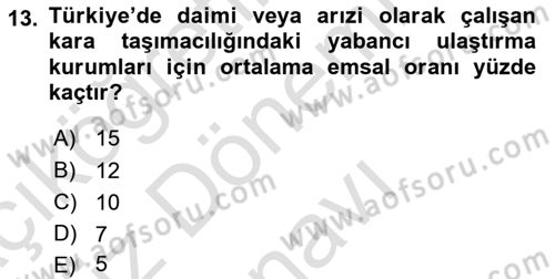 Özel Vergi Hukuku 1 Dersi 2023 - 2024 Yılı (Final) Dönem Sonu Sınav Soruları 13. Soru