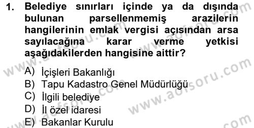 Özel Vergi Hukuku 2 Dersi 2012 - 2013 Yılı (Vize) Ara Sınav Soruları 1. Soru