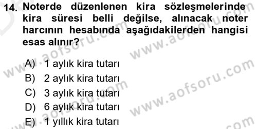 Özel Vergi Hukuku 2 Dersi 2015 - 2016 Yılı Tek Ders Sınav Soruları 14. Soru