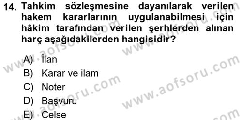 Özel Vergi Hukuku 2 Dersi 2017 - 2018 Yılı 3 Ders Sınav Soruları 14. Soru