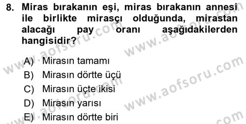 Özel Vergi Hukuku 2 Dersi 2018 - 2019 Yılı 3 Ders Sınav Soruları 8. Soru