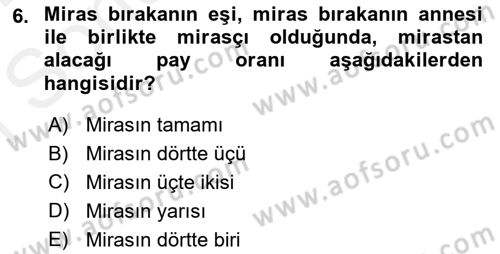 Özel Vergi Hukuku 2 Dersi 2018 - 2019 Yılı (Final) Dönem Sonu Sınav Soruları 6. Soru