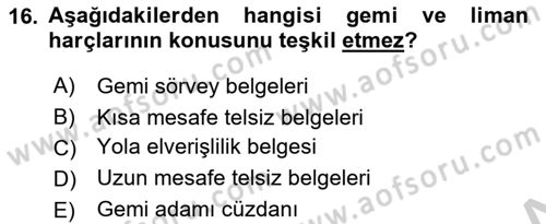 Özel Vergi Hukuku 2 Dersi 2018 - 2019 Yılı Yaz Okulu Sınav Soruları 16. Soru