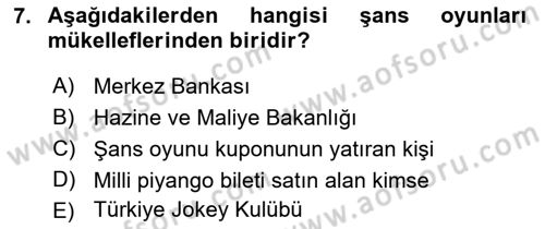 Özel Vergi Hukuku 2 Dersi 2021 - 2022 Yılı Yaz Okulu Sınav Soruları 7. Soru