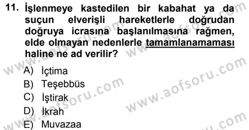 Vergi Hukuku Dersi 2012 - 2013 Yılı (Final) Dönem Sonu Sınav Soruları 11. Soru