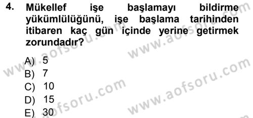 Vergi Hukuku Dersi 2012 - 2013 Yılı (Final) Dönem Sonu Sınav Soruları 4. Soru