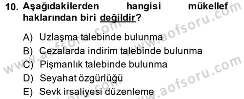 Vergi Hukuku Dersi 2014 - 2015 Yılı (Vize) Ara Sınav Soruları 10. Soru