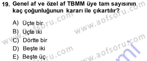 Vergi Hukuku Dersi 2014 - 2015 Yılı (Vize) Ara Sınav Soruları 19. Soru
