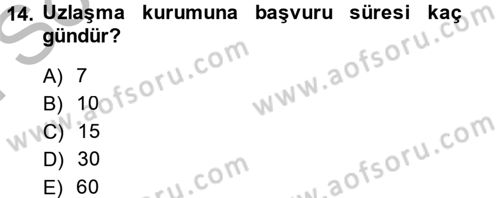 Vergi Hukuku Dersi 2014 - 2015 Yılı (Final) Dönem Sonu Sınav Soruları 14. Soru