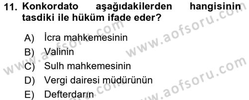 Vergi Hukuku Dersi 2016 - 2017 Yılı 3 Ders Sınav Soruları 11. Soru