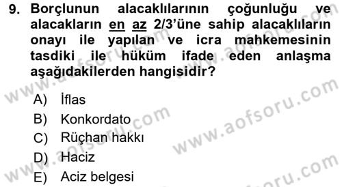 Vergi Hukuku Dersi 2017 - 2018 Yılı 3 Ders Sınav Soruları 9. Soru