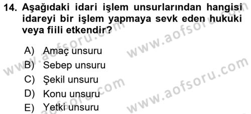 Vergi Hukuku Dersi 2018 - 2019 Yılı 3 Ders Sınav Soruları 14. Soru