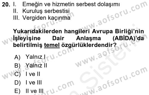 Vergi Hukuku Dersi 2018 - 2019 Yılı (Final) Dönem Sonu Sınav Soruları 20. Soru