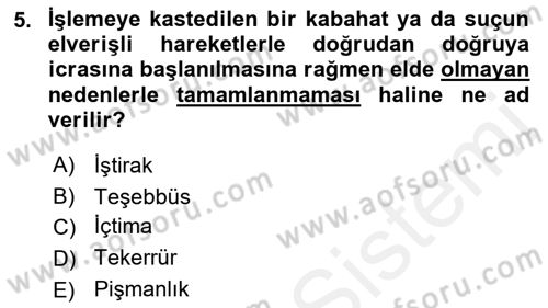 Vergi Hukuku Dersi 2018 - 2019 Yılı (Final) Dönem Sonu Sınav Soruları 5. Soru