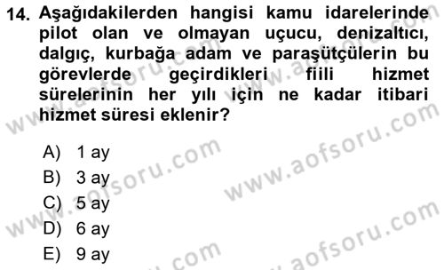 Sosyal Güvenlik Hukuku Dersi 2018 - 2019 Yılı 3 Ders Sınav Soruları 14. Soru