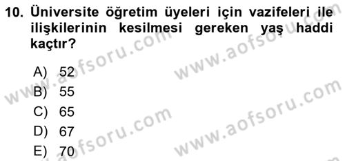 Sosyal Güvenlik Hukuku Dersi 2020 - 2021 Yılı Yaz Okulu Sınav Soruları 10. Soru