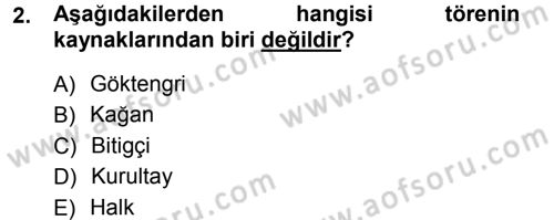 Türk İdare Tarihi Dersi 2012 - 2013 Yılı (Vize) Ara Sınav Soruları 2. Soru