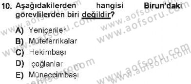 Türk İdare Tarihi Dersi 2012 - 2013 Yılı Tek Ders Sınav Soruları 10. Soru
