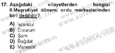 Türk İdare Tarihi Dersi 2012 - 2013 Yılı Tek Ders Sınav Soruları 17. Soru