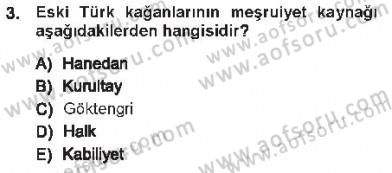Türk İdare Tarihi Dersi 2012 - 2013 Yılı Tek Ders Sınav Soruları 3. Soru