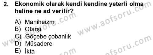 Türk İdare Tarihi Dersi 2013 - 2014 Yılı Tek Ders Sınav Soruları 2. Soru