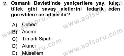Türk İdare Tarihi Dersi 2015 - 2016 Yılı (Final) Dönem Sonu Sınav Soruları 2. Soru