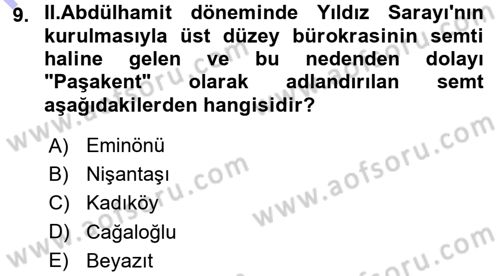 Türk İdare Tarihi Dersi 2015 - 2016 Yılı (Final) Dönem Sonu Sınav Soruları 9. Soru