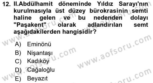 Türk İdare Tarihi Dersi 2016 - 2017 Yılı 3 Ders Sınav Soruları 12. Soru