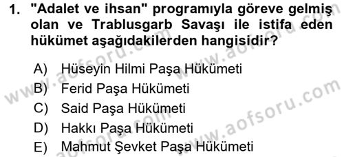 Türk İdare Tarihi Dersi 2017 - 2018 Yılı 3 Ders Sınav Soruları 1. Soru