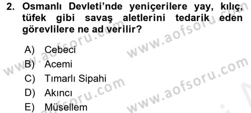 Türk İdare Tarihi Dersi 2017 - 2018 Yılı 3 Ders Sınav Soruları 2. Soru