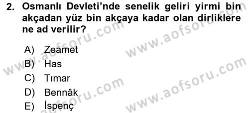 Türk İdare Tarihi Dersi 2017 - 2018 Yılı (Final) Dönem Sonu Sınav Soruları 2. Soru