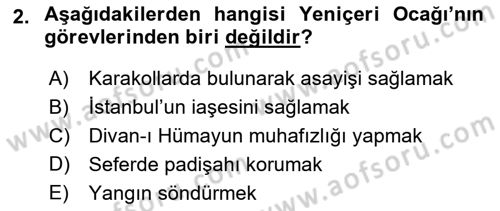 Türk İdare Tarihi Dersi 2018 - 2019 Yılı 3 Ders Sınav Soruları 2. Soru