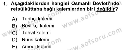Türk İdare Tarihi Dersi 2019 - 2020 Yılı (Final) Dönem Sonu Sınav Soruları 1. Soru