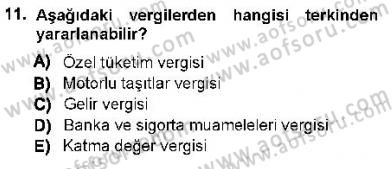 Vergi Ceza Hukuku Dersi 2012 - 2013 Yılı (Final) Dönem Sonu Sınav Soruları 11. Soru