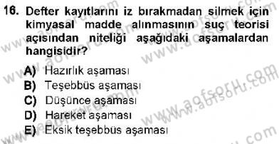 Vergi Ceza Hukuku Dersi 2012 - 2013 Yılı (Final) Dönem Sonu Sınav Soruları 16. Soru