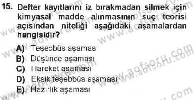 Vergi Ceza Hukuku Dersi 2012 - 2013 Yılı Tek Ders Sınav Soruları 15. Soru