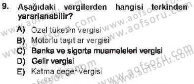 Vergi Ceza Hukuku Dersi 2012 - 2013 Yılı Tek Ders Sınav Soruları 9. Soru