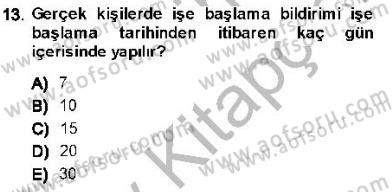 Vergi Ceza Hukuku Dersi Ara Sınavı Deneme Sınav Soruları 13. Soru