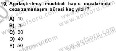 Vergi Ceza Hukuku Dersi 2013 - 2014 Yılı (Final) Dönem Sonu Sınav Soruları 19. Soru