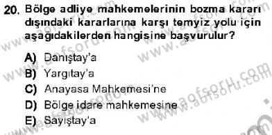 Vergi Ceza Hukuku Dersi 2013 - 2014 Yılı (Final) Dönem Sonu Sınav Soruları 20. Soru