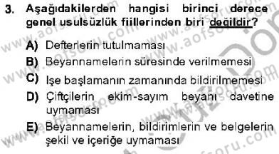 Vergi Ceza Hukuku Dersi 2013 - 2014 Yılı (Final) Dönem Sonu Sınav Soruları 3. Soru