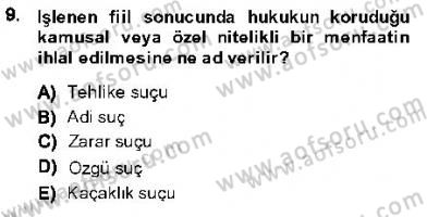 Vergi Ceza Hukuku Dersi 2013 - 2014 Yılı (Final) Dönem Sonu Sınav Soruları 9. Soru