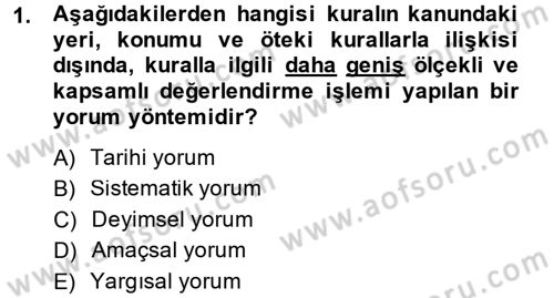Vergi Ceza Hukuku Dersi 2014 - 2015 Yılı (Final) Dönem Sonu Sınav Soruları 1. Soru