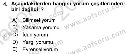 Vergi Ceza Hukuku Dersi 2021 - 2022 Yılı (Vize) Ara Sınav Soruları 4. Soru