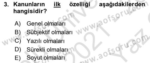 Vergi Ceza Hukuku Dersi 2021 - 2022 Yılı Yaz Okulu Sınav Soruları 3. Soru