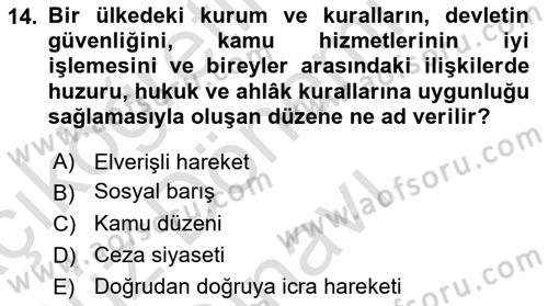 Vergi Ceza Hukuku Dersi 2023 - 2024 Yılı (Final) Dönem Sonu Sınav Soruları 14. Soru
