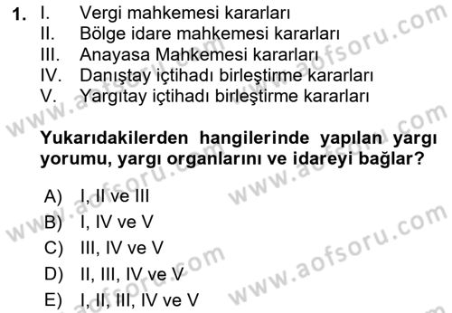 Vergi Ceza Hukuku Dersi 2024 - 2025 Yılı (Vize) Ara Sınav Soruları 1. Soru